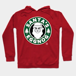 Santa's Eggnog Funny Holiday Christmas Winter Logo Parody Hoodie